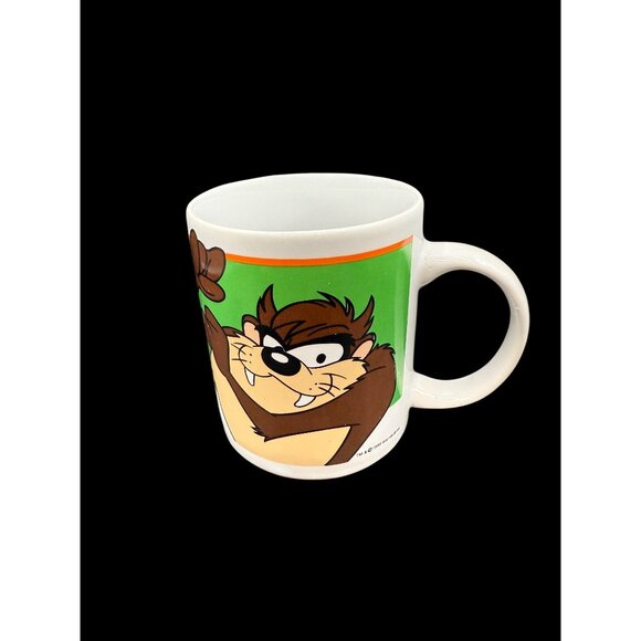 Vtg 1999 Gibson Looney Tunes Taz Tazmanian Devil White 11oz Ceramic Coffee Mug - Picture 3 of 7